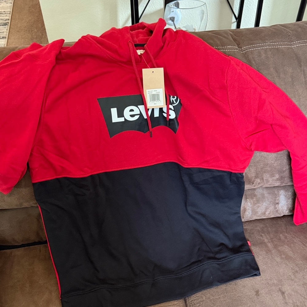 Levi's Bold Red and Black Sweatshirt
